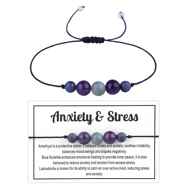 Anti Anxiety Relief Bracelet for Woman Healing Crystals Bracelet for