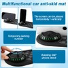 Herxsin Multifunction Car Anti-Slip Mat, Car Dashboard Mobile Phone Holder,
