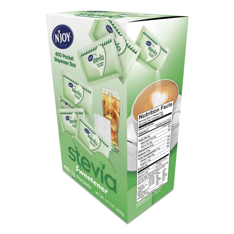 N'Joy 1625535 N'Joy Stevia Artificial Sweeteners 400/Box (83221)