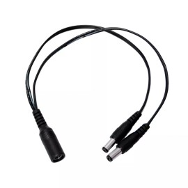 ENS DC 1 Female to 2 Male Pigtail Splitter Camera Cable Power Connector 5pack