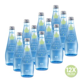Clearly Canadian Clearly Sparkling Limon Essence Unsweetened Flavored Sparkling Mineral Water, Zero Sugar & Zero Calories, 1 Case (12 Bottles x 325mL)