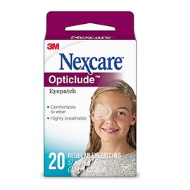 Nexcare Opticlude Orthoptic Eye Patches Regular 20 Count (Pack of 4)