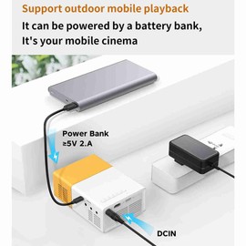 Portable Projector 400-600lm High Definition Movie Projector for Indoor Outdoor Use