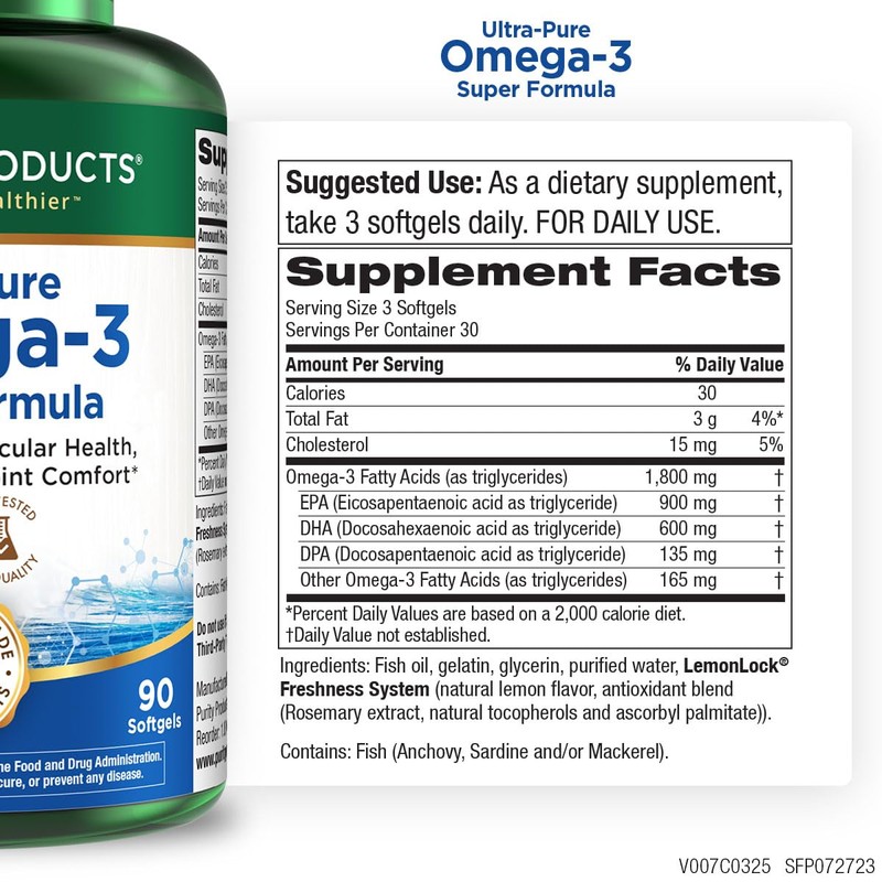 Purity Products - Ultra Pure Omega 3 Super Formula 90