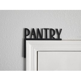 Pantry Door Topper | Over The Door Sign | Farmhouse Pantry Sign | Home Decor | Door Corner (Right Side LightGray)