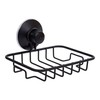 Bodico Strong Suction Modern Sleek Matte Black Soap Dish Bathroom