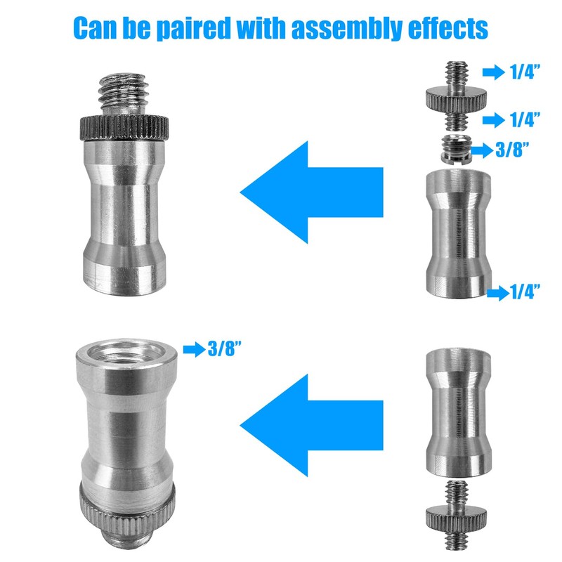 20 Pcs Camera Screw 1/4 to 3/8 Adapter Thread Adapter