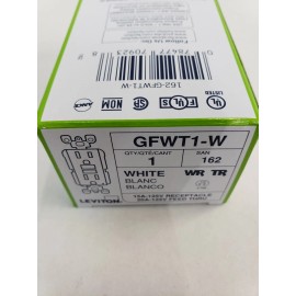 Leviton NEW IN BOX LEVITON GFWT1-W WHITE DECORA GFCI DUPLEX OUTLET 15A RECEPTACLE SMART