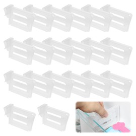 KATIMI Pack of 20 Fridge Side Door, Storage Divider Organiser, Clip-on Fridge Bottle Holder, Separator Refrigerator, Adjustable Storage Shelf for Fridge Divider