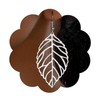 Dervivea Boho Sliver Hollow Leaf Earrings Large Leaf Drop Earrings