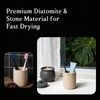 2 Packs Beige Diatomite Toothbrush Holder, Stone Bathroom Toothbrush Holder,