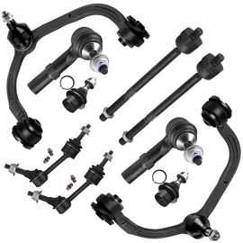 SCITOO 10pcs Front Suspension Kit Upper Control Arm Inner Outer Tie Rod End Sway Bar Link Lower Ball Joint Fit 2004-2006 For Ford Expedition For Lincoln Navigator