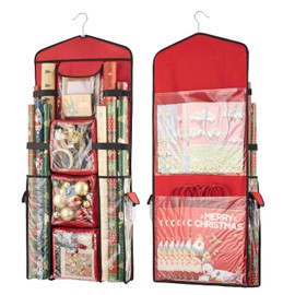 EXLIFBAG - Organizador de Almacenamiento de Papel de Regalo, Organizador de Envoltorios de Regalo Soporte de Doble Cara Organizador de Al...