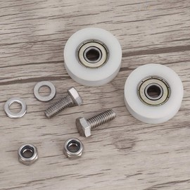 Lantro JS 30mm Elite Greenhouse Door Wheels, Greenhouse Sliding Door Wheel Roller Kit, Glass Roller Replacement Kit, Include 2 Pieces Wheels, 2 Pieces Nuts, 2 Pieces Nuts, 2 Pieces Spacers