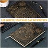 FEIDIAO Vintage Map Embossed Leather Notebook Travel Journal-Daily Notepad-Business Notebook-Drawing