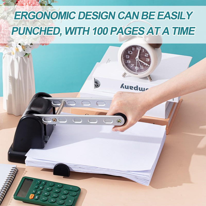 Heavy Duty 2 Hole Punch 6 Mm, 100 Sheets Punch