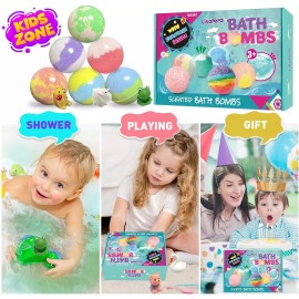 Bath Bombs for Kids 12Pcs Bath Bombs with Surprise Toys Inside Natural and Org