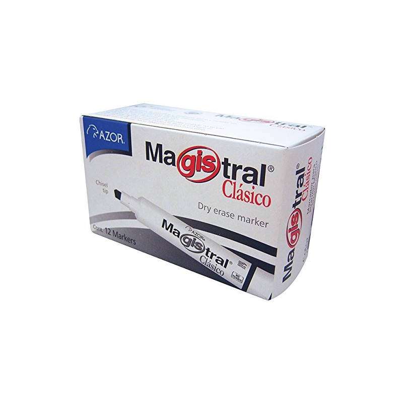 Magistra- Marcador p/pizarron grso azl cja/12 magistra
