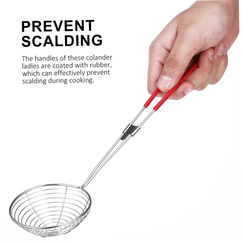 MAGICLULU Stainless Steel Colander Set Strainer Ladles Noodle Strainer Frying