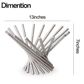 IBWell Creative Stainless Steel Rotation Fruit Basket Bowl Stand Holder for Kitchen Counter/Countertop Home Decor(Normal-Silver)