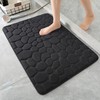 YIHOUSE Memory Foam Bath Mat Cobblestone Bathroom Rug Non Slip