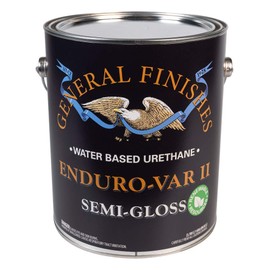 General Finishes Enduro-VAR II Water Based Urethane Topcoat, 1 Gallon, Semi-Gloss