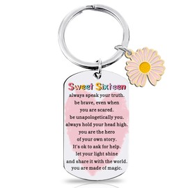 OEHEDOU Sweet 16 Gifts For Girls Sweet Sixteen Birthday Gifts 16th Birthday Gifts For Girls keychain Stocking Stuffers For Teen Girls Christmas Gifts For 16 Year Old Girl Daughter Birthday Gifts