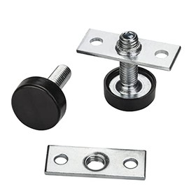 SOTECH Adjustable Feet M8 x 20 mm (Total Length Including Floor Gliders: 25 mm) with Mounting Plate Adjustable Feet Furniture Adjustment Screw Furniture Screw Set of 10