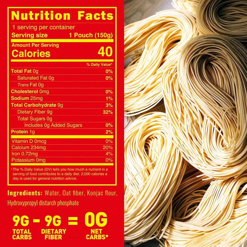 Keto Noodles Low Calorie Noodle (6 Packs) Healthy Keto Ramen