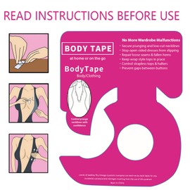 Womens Fashion Double Sided Tape for Clothing and Body, Clear Transparent Tape Suitable for All Fabric Types and All Skin Shades, 50 Ft, with 2 replacement