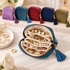 Velvet Jewelry Organizer Pouch for Travel – Zipper Storage with