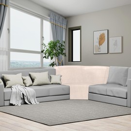 AHUAWA Corner Couch Cover, Stretch Velvet Corner Sofa Cover for L Shape Sectional Recliner Couch Reclining Sofa Additional Seat, Furniture Protector Slipcover with Elastic Bottom