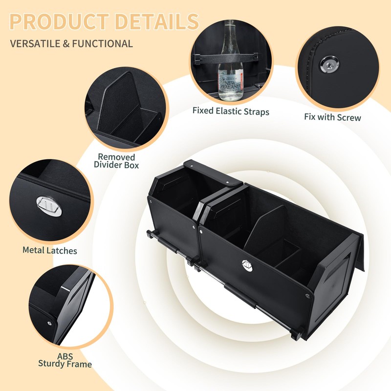 XCF Car Trunk Organizer, Leather Trunk Organizer for SUV with