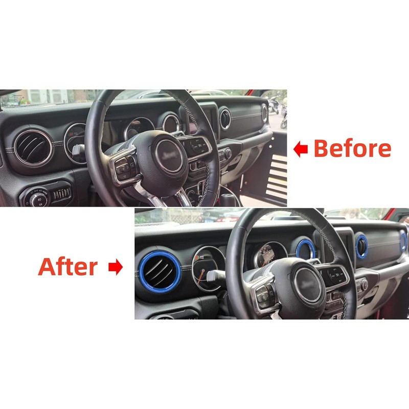 AuTK Aluminum Alloy Interior Upgrade Kit for 2018-2025 Jeep Wrangler