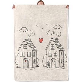 Bestie Coworkers BFF Friendship Blanket Gifts for Women Girls Kids, Soft Warm Lightweight I Wish You Lived Next Door Throw Blankets for Living Room Sofa Home Bedroom Decor 50" x 60"