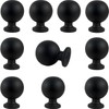 10 Pack Matte Black Cabinet Knobs Small Ball Kitchen Cabinet