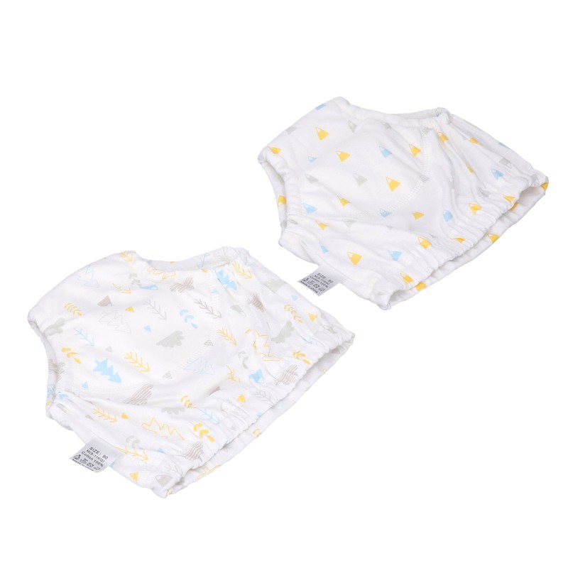 2PCS Toddler Training Pants Pure Cotton Reusable Baby Training Underwear