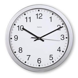 Hama Mallorca Wall Clock Diameter 30 cm Silver
