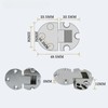 AQUALOACH Folding Table Hinges, Set of 2, Zinc Alloy, Durable,