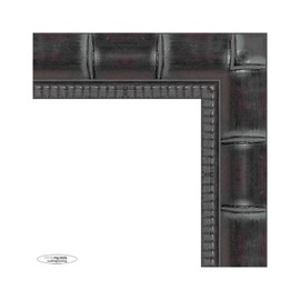 Poster Palooza 12x16 Bamboo Black Wood Picture Frame - UV Acrylic, Foam Board Backing, & Hanging Hardware Included!