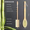Metene Long Handle Body Brush Bamboo Dual-Sided Back Scrubber Shower