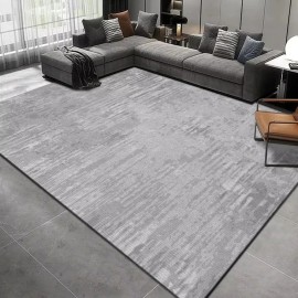 Fashion Solid Color Black Grey Carpet Living Room Decor Sofa Rug Bedside Sofa Rug Lounge Coffee Table Floor Mat Home Apartmentsize: 100*160cm, color: Light Gray1