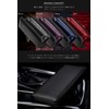 GRACE Men's Wallet, Round Zipper, Italian, Carbon Leather, Large Capacity,