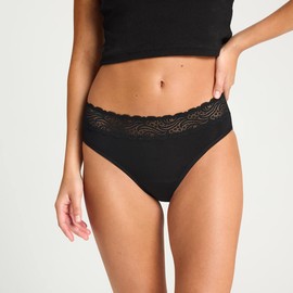 Modibodi Sensual Hi Waist Bikini - Light, Black / 22/4XL