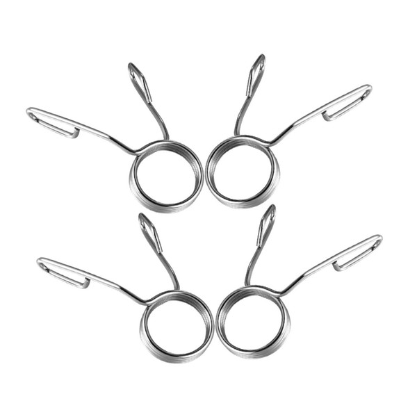 WOONEKY 4Pcs Portable Stainless Steel Barbell Clips Quick Release Weight