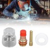 6 Pcs TIG Torch Glass Cup Collet Kit 2.4MM Glass