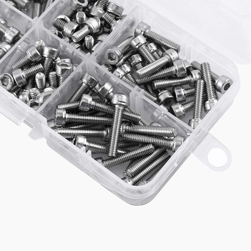 120pcs 304 Stainless Steel M4 Hex Socket Cap Screws 6mm