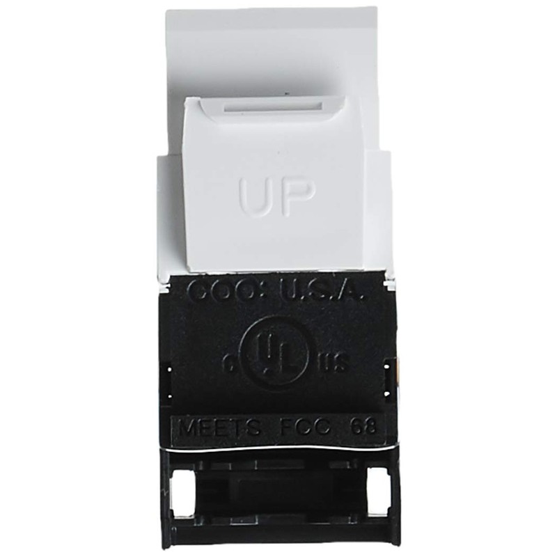 Leviton Voice Grade QuickPort Connector, 41106-RW6, White