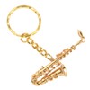 Cute Saxophone Pendant Keychain Portable Funny Brass Miniature Saxophone Musical
