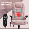 HOMCOM 6 Point Vibrating Massage Office Chair with Heat, Velvet